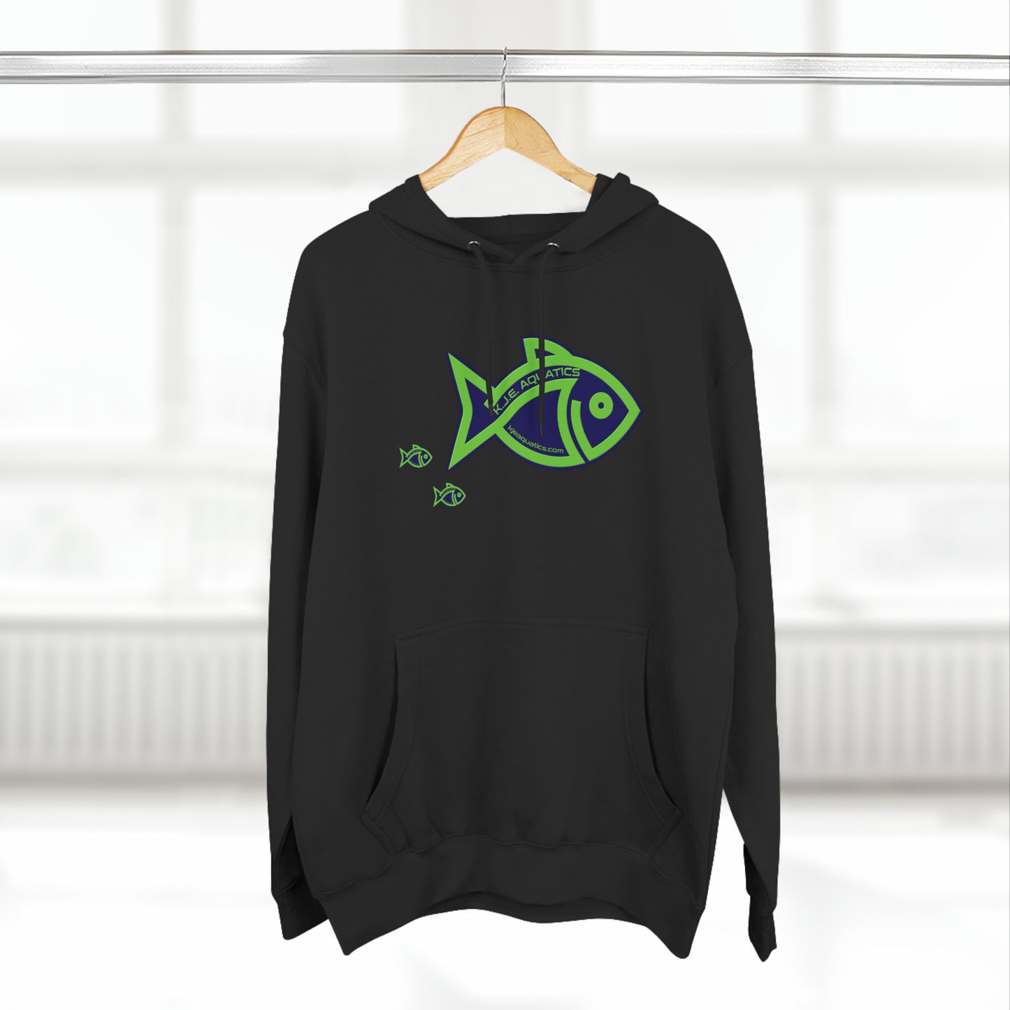 KJE Large-Logo 1 Side Print Three-Panel Fleece Hoodie