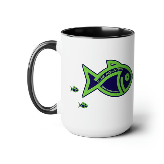 KJE Two-Tone Coffee Mugs, 15oz