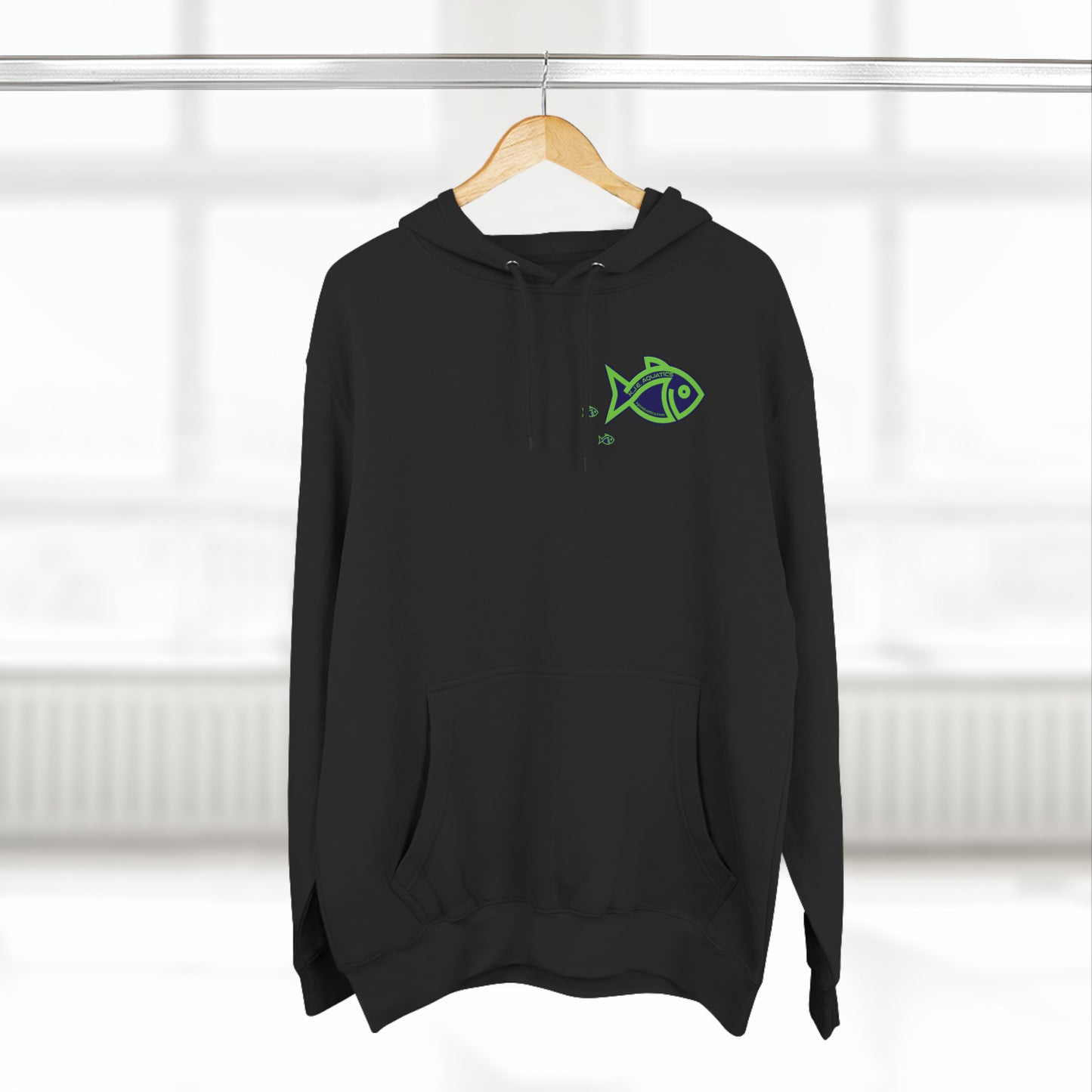 KJE Small-Logo 1 Side Print Three-Panel Fleece Hoodie