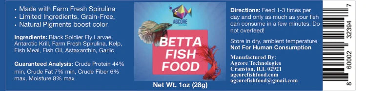 Agcore Betta Fish Food
