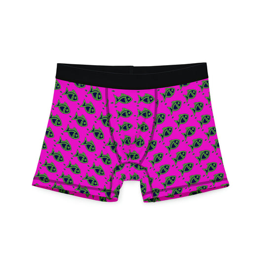 KJE tighty whities in Pink Men's Boxers (AOP)
